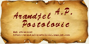 Aranđel Postolović vizit kartica